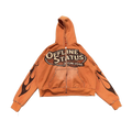 Offline Status Zip Up Hoodie Orange