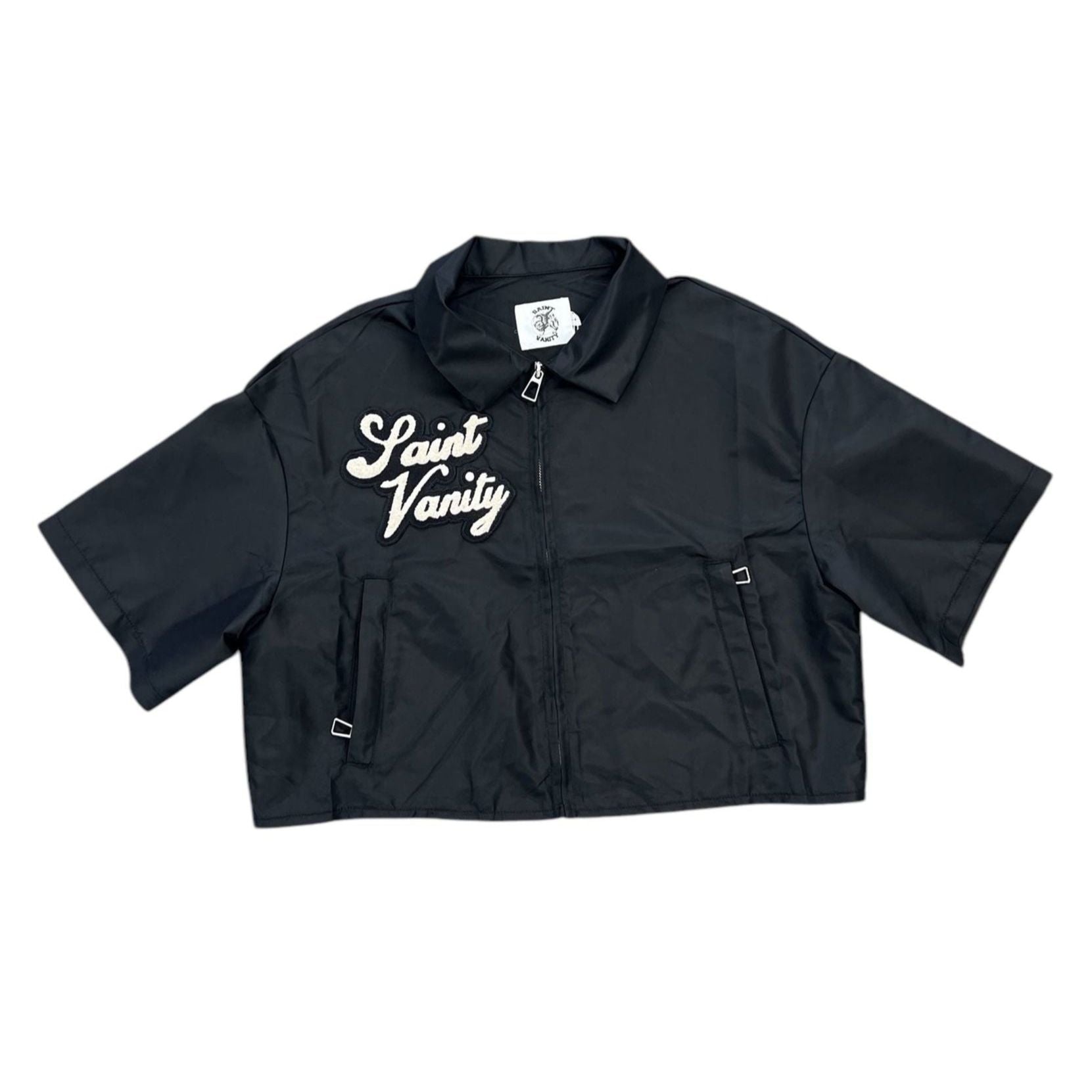 Saint Vanity Black Nylon woman Top