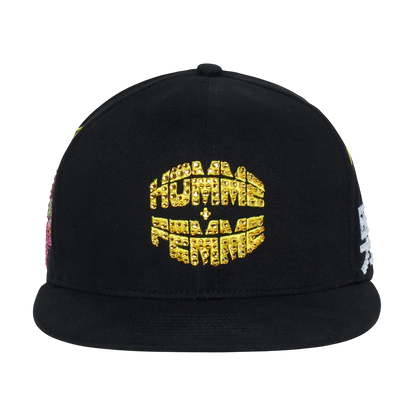 Homme Femme Japan Gemstone Hat Black