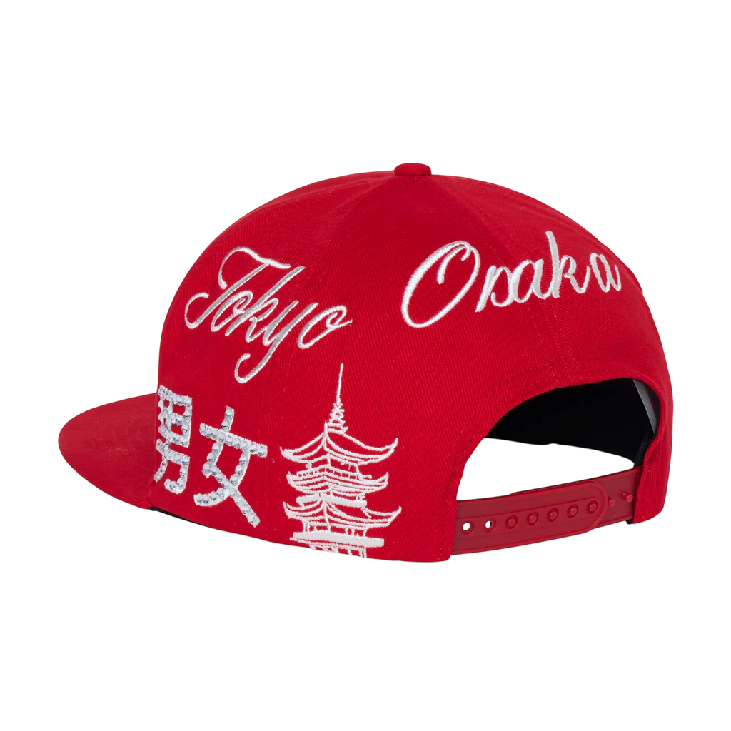 Homme Femme Japan Gemstone Hat Red