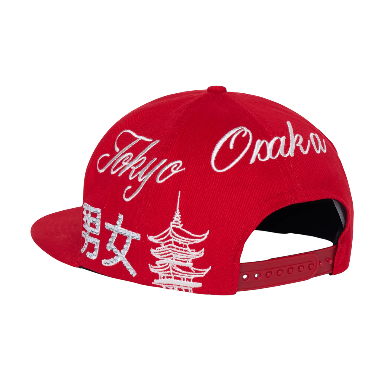 Homme Femme Japan Gemstone Hat Red