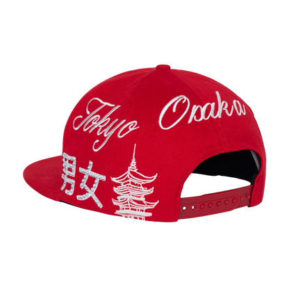 Homme Femme Japan Gemstone Hat Red
