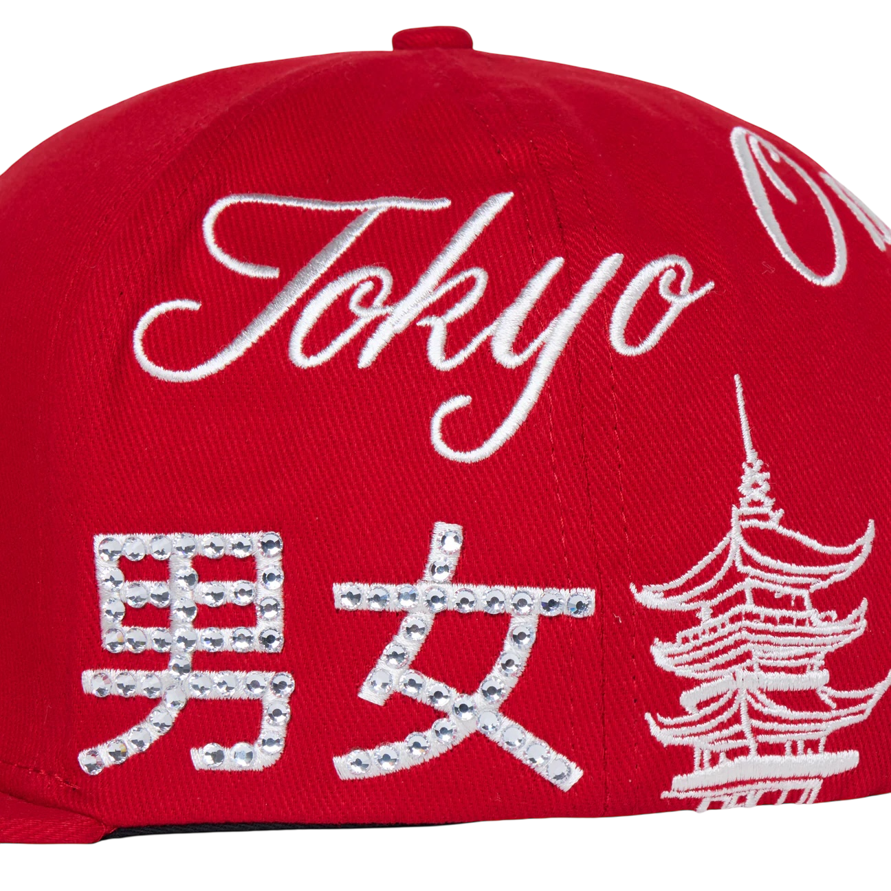 Homme Femme Japan Gemstone Hat Red