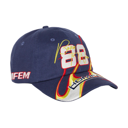 Homme Femme Born To Win Hat Navy Blue
