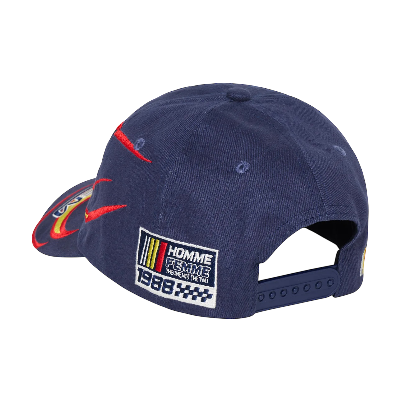 Homme Femme Born To Win Hat Navy Blue