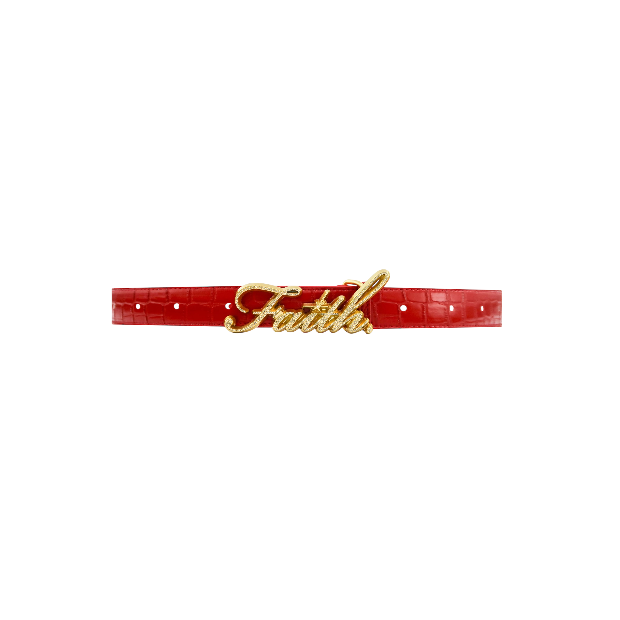 Faith By Luis Red Crocodile Belt
