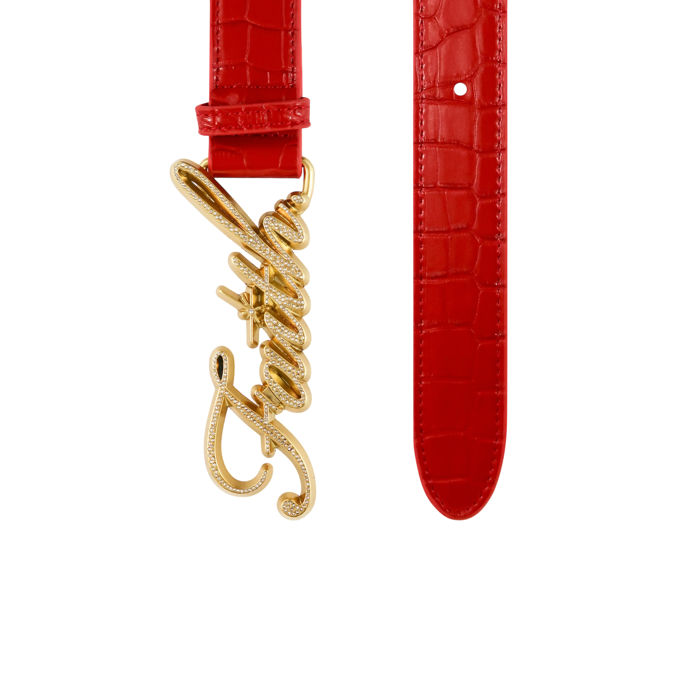 Faith By Luis Red Crocodile Belt