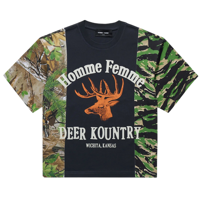 Homme Femme Deer Camo Split Tee