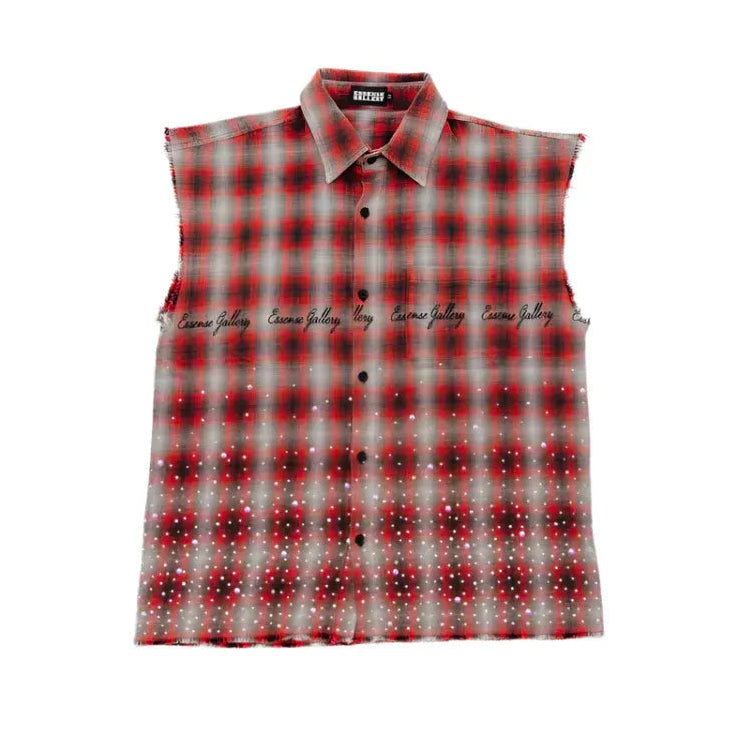 Bloodline Flare Cut Off Flannel Red