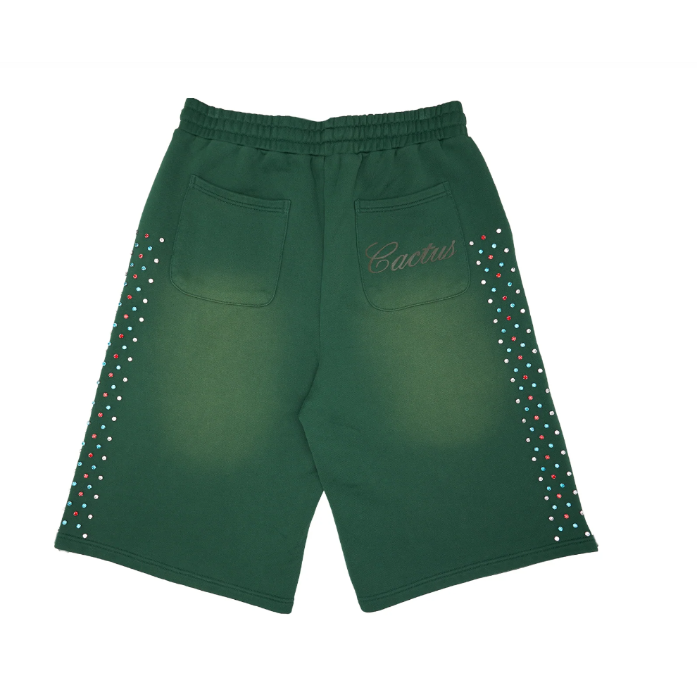 Azva Hidden Crystal Sweat Shorts GREEN