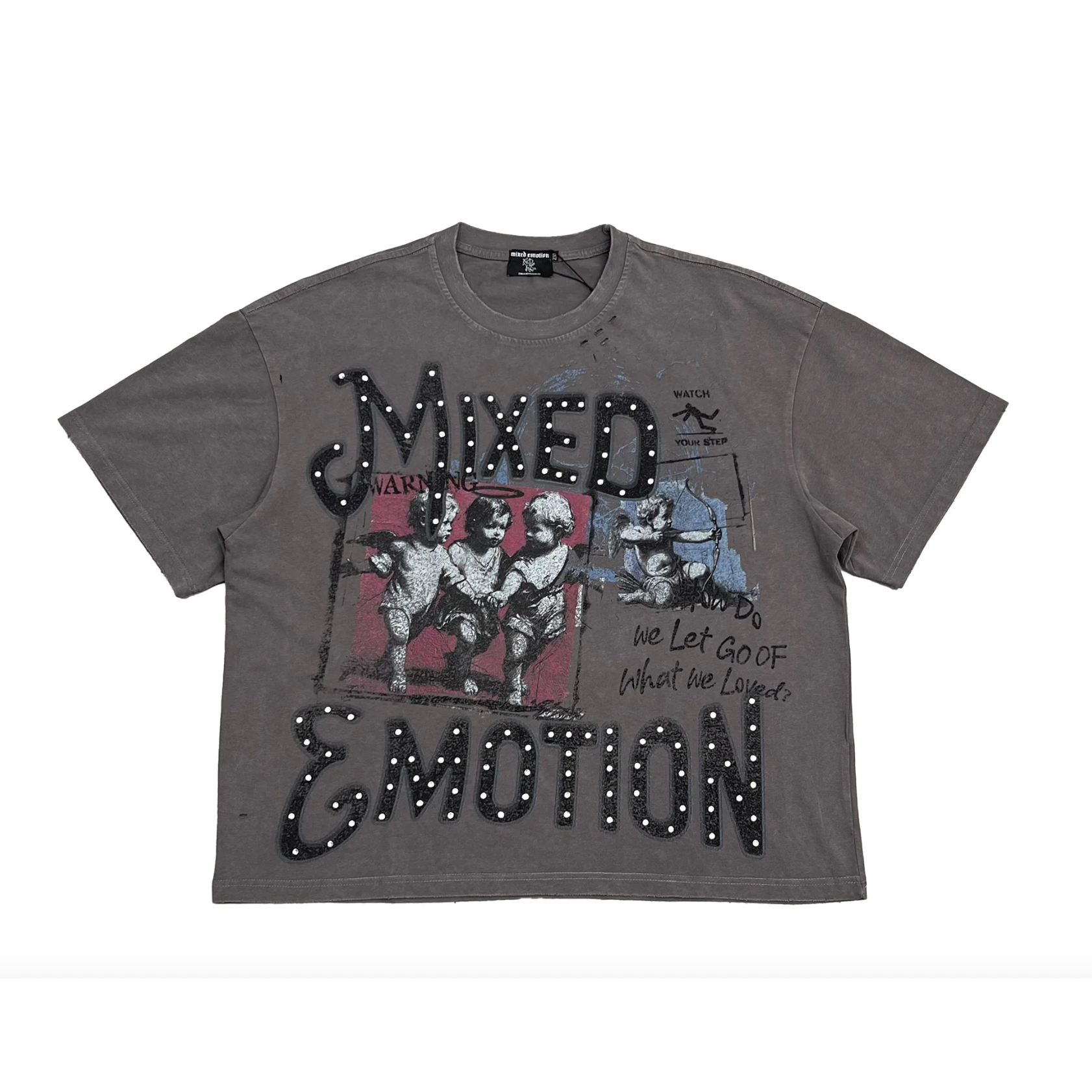 Mixed Emotion Grey “Friends” Tee