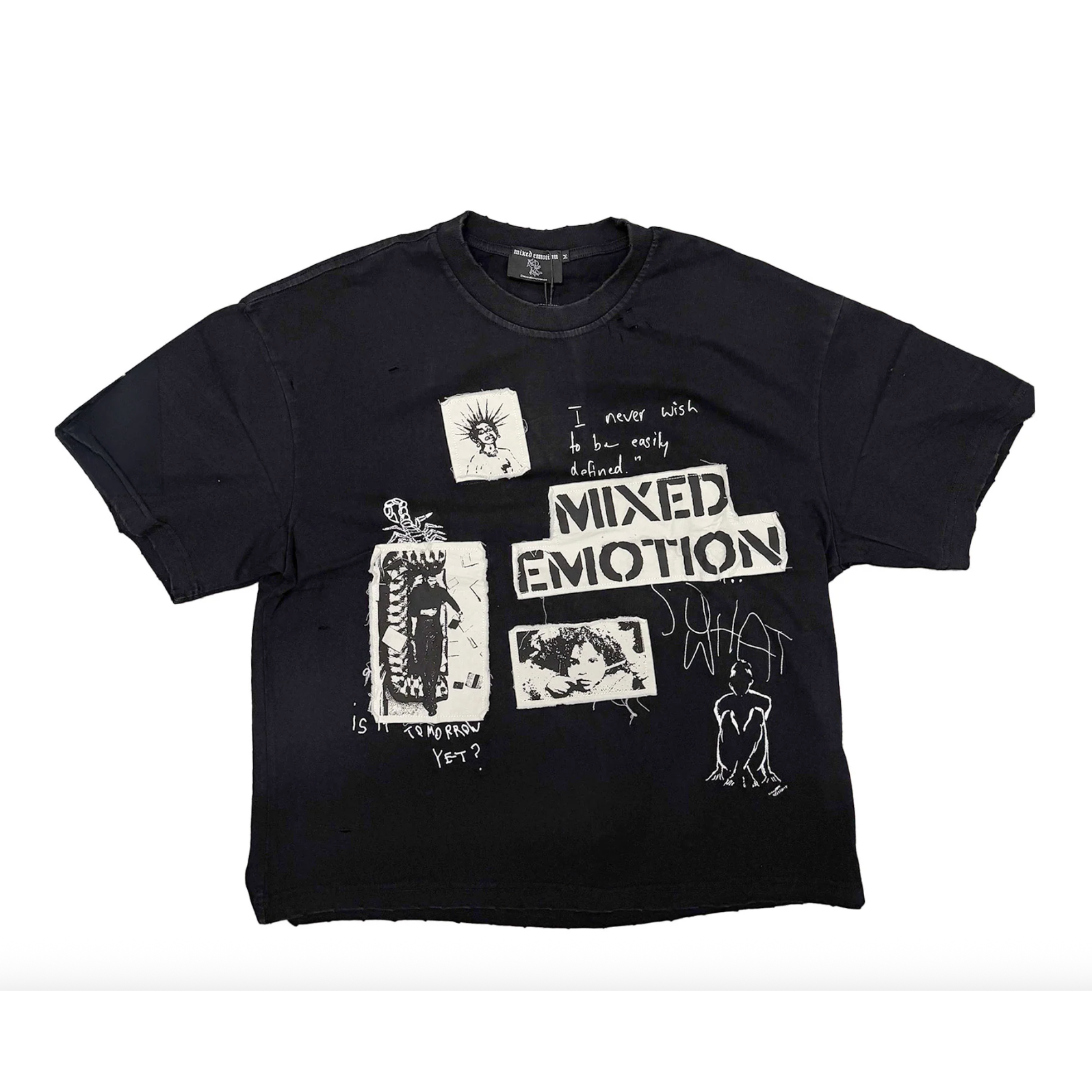 Mixed Emotion “Stamped” Tee Black