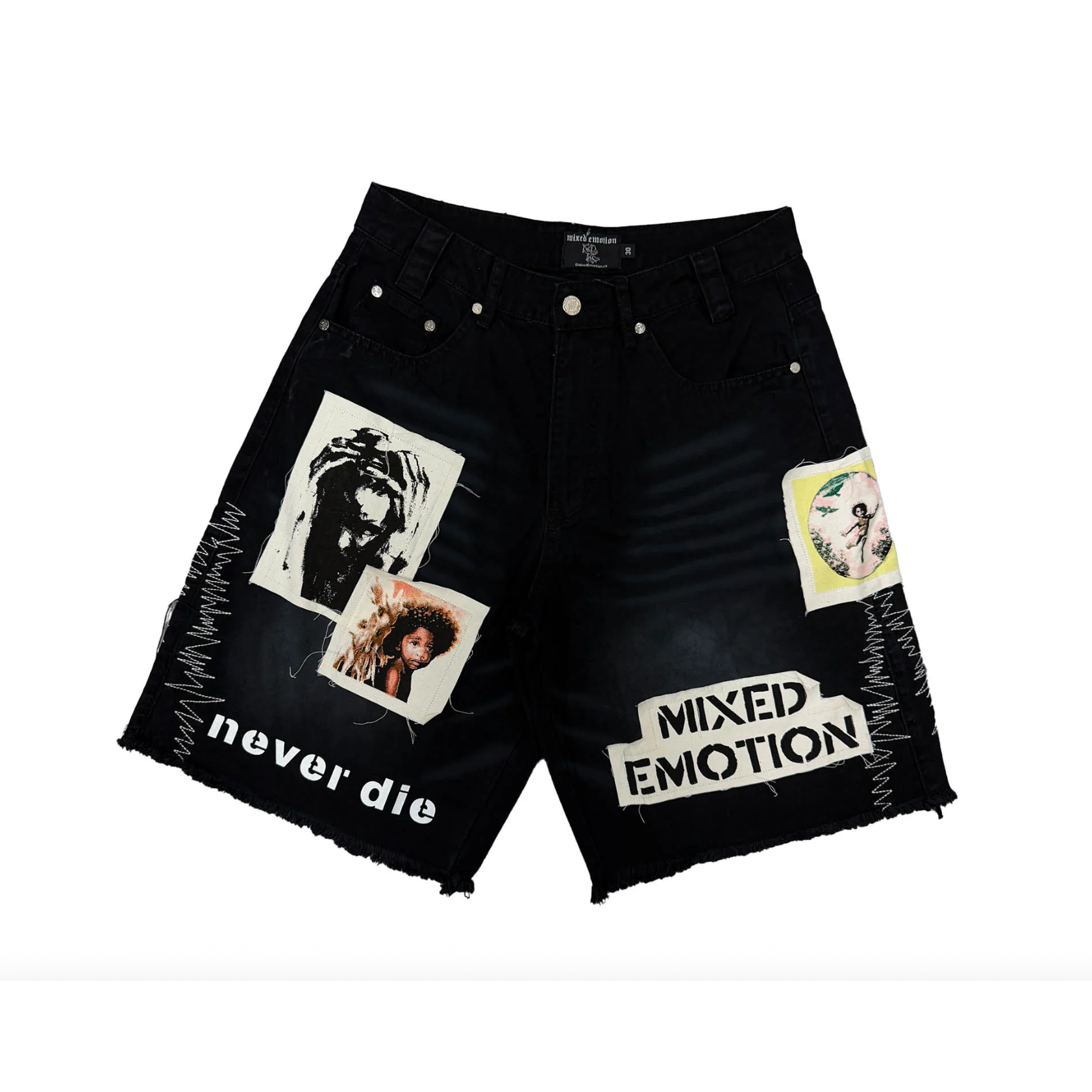 Mixed Emotion Black “Chaos” Carpenter Shorts