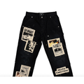 Mixed Emotion Black “Newspaper” Carpenter Pants