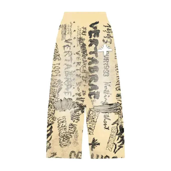 Vertabrae Sweatpants Ivory Graffity