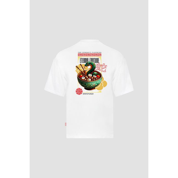 Year of The Snake Oversized Tee White