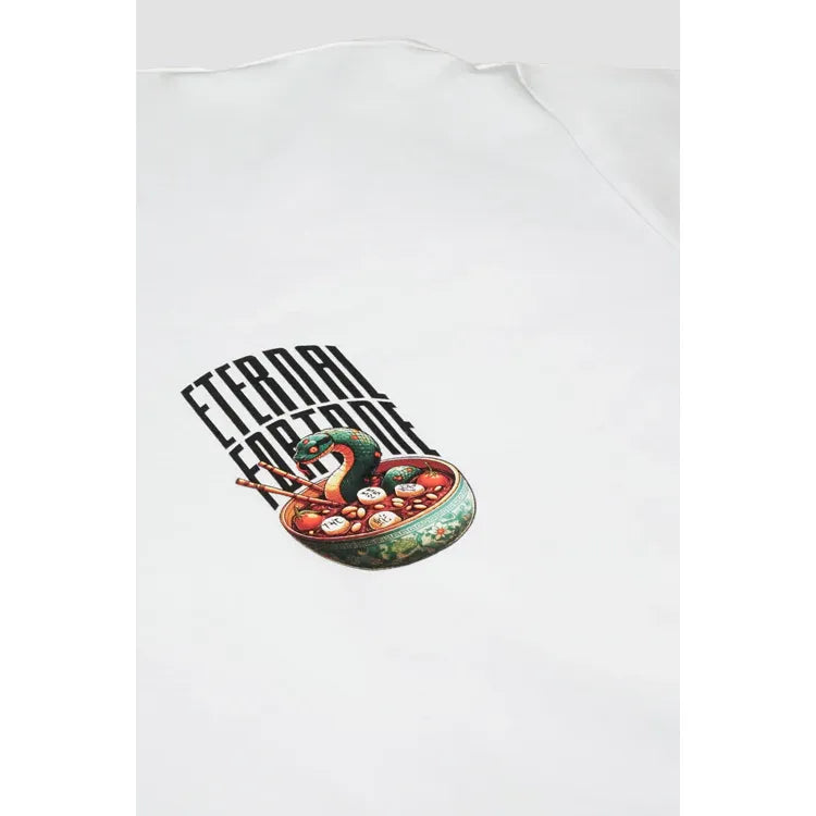Year of The Snake Oversized Tee White