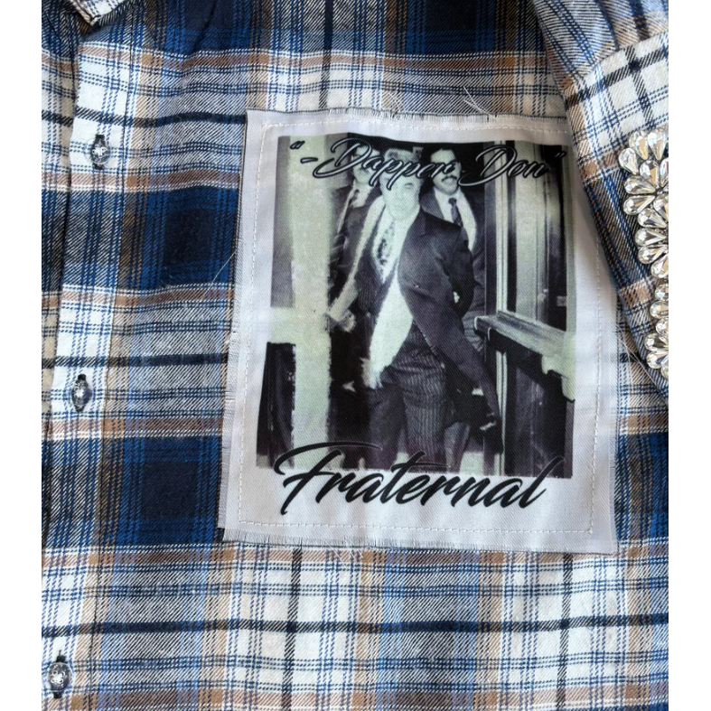 Fraternal Blue Dapper Don Flannel