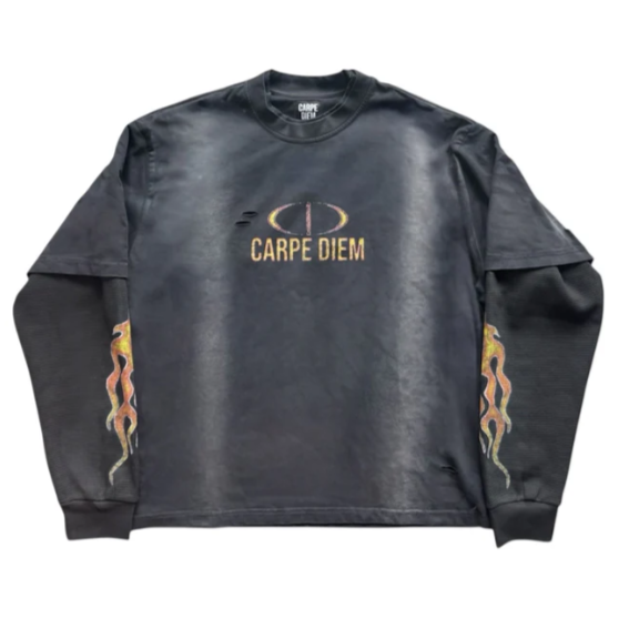 Carpe Diem "Scorched Layers" L/S T-Shirt Orange