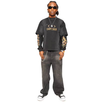 Carpe Diem "Scorched Layers" L/S T-Shirt Orange