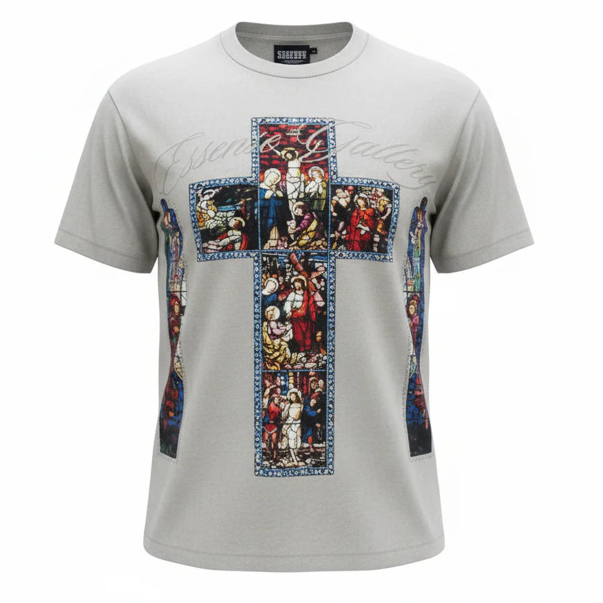 Essense Gallery Sacred Glass Tee - Light Grey