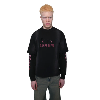Carpe Diem "Scorched Layers" L/S T-Shirt Red
