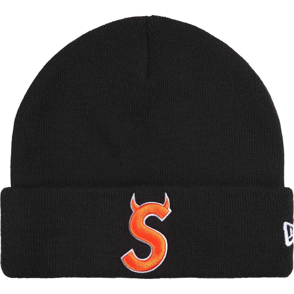 Supreme New Era Devil S Logo Beanie Black