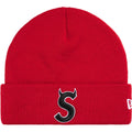 Supreme New Era Devil S Logo Beanie Red