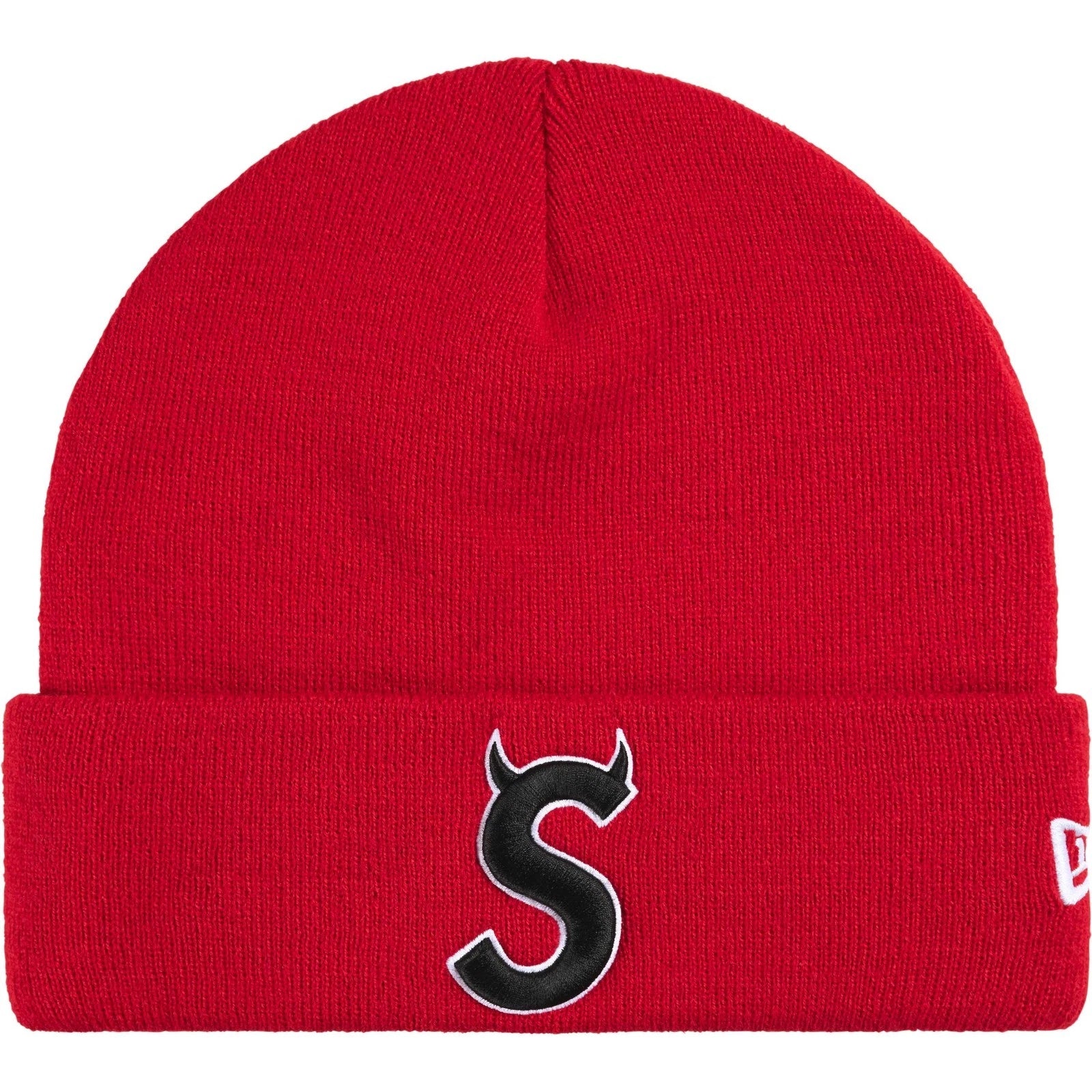 Supreme New Era Devil S Logo Beanie Red