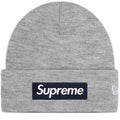 Supreme New Era Box Logo Beanie Grey/Navy