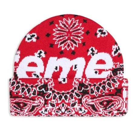 Supreme Bandana Beanie Red